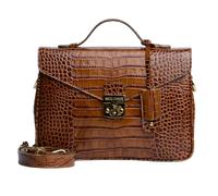 Maison Mollerus Croco Marly Handtasche braun, Leder, Damen