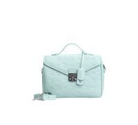 Maison Mollerus Leder Stampato Aquamarine Umhängetasche Marly, Silber