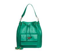 Maison Mollerus Leder Stampato Mint-Grün Beuteltasche Nyon, Gold