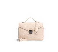 Maison Mollerus - Maison Mollerus Leder Stampato Vanilla-Beige Umhängetasche Marly, Silber