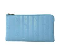 Maison Mollerus - Maison Mollerus Vinerus Türkis Clutch/ Kosmetiktasche Camoghe klein Silber