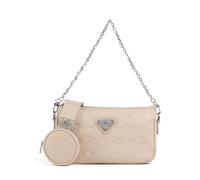 Maison Mollerus Leder Stampato Vanilla-Beige Umhängetasche Zell, Silber