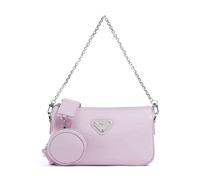 Maison Mollerus Leder Stampato Flieder Umhängetasche Zell, Silber