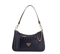 Maison Mollerus Vinerus Castiel Schultertasche schwarz, Canvas, Damen