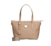 Maison Mollerus Vinerus Cappuccino-Beige Shopper Vallon, Gold