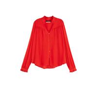 Maison Scotch Damen Bluse Feminine Pleated Shirt 157017-3666 M Orange Shell