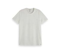 Maison Scotch Damen T-Shirt Burn-Out Pattern 157433-0006 S White