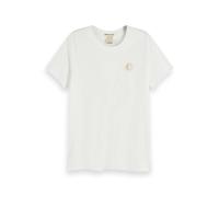 Maison Scotch Damen T-Shirt Organic Cotton Tee 156186-0006 M White