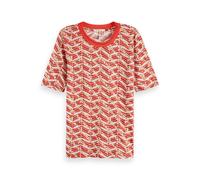 Maison Scotch Damen T-Shirt Printed Burnout Tee 150204-0592 XS Combo M