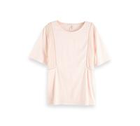 Maison Scotch Damen Top Jersey Top With Woven Panels 150158-71 S Blush
