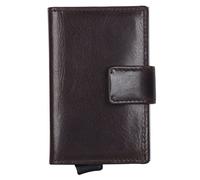 Maitre - Kreditkartenetui aus Leder - Slim Wallet für Damen und Herren, mit RFID Blocker, Geldbörse mit Münzfach, Kartenhalter mit Kreditkartenfach - Dunkelbraun
