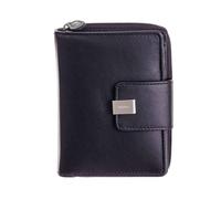 Maitre Ilena Geldbörse Portemonnaie Münzbörse Damen 9,5 cm x 12,5 cm x 3 cm Schwarz