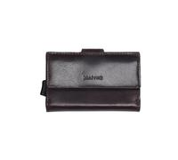Maitre - Kreditkartenetui aus Leder - Slim Wallet für Damen und Herren, mit RFID Blocker, Geldbörse mit Münzfach, Kartenhalter mit Kreditkartenfach - Dunkelbraun