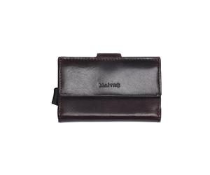 Maitre - Kreditkartenetui aus Leder - Slim Wallet für Damen und Herren, mit RFID Blocker, Geldbörse mit Münzfach, Kartenhalter mit Kreditkartenfach - Dunkelbraun