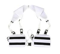 Maizoon Anti-Diebstahl-Brusttasche für Männer und Frauen Streetwear Taktischer Rucksack Lässige verstellbare Schultergurtweste Ideal zum Angeln Wandern Radfahren Weiß