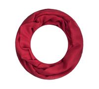 Majea Damen Loop Schal Alice - Leichter Ganzjahres-Schlauchschal schmal unifarben - 160x50cm Weicher Indoor & Büro Loop mit Viskose - rot