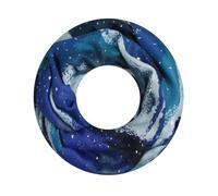 Majea Damen Loop Schal Schlauchschal Halstuch (880023) (blau 5)