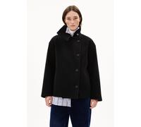 MAJELAA WOLLMANTEL | aus 100% recycelter Wolle - schwarz (L)