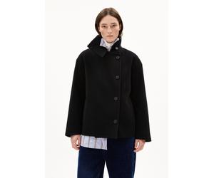 MAJELAA WOLLMANTEL | aus 100% recycelter Wolle - schwarz (L)