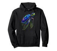 Majestätische Bunte Schildkröte, die im Meer schwimmt Pullover Hoodie