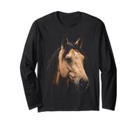 Majestic Mustang Pferd Gesicht Bauernhof Rinder Tier Pferd Langarmshirt