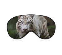 Majestic Schlafmaske, weiß, Bengalischer Tiger, weich, bequem, Augenmaske mit verstellbarem Riemen, Augenabdeckung, Augenschatten für Männer und Frauen, Arbeit, Reisen