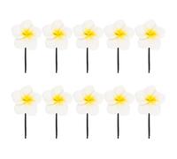 MAJORMENCH 10 Stück Weiße Egg Flower Förmige Haarspangen aus Kunstharz zum Mehrfachen Tragen Niedlicher Haarschmuck für Frauen Beim Einkaufen und Waschen Des Gesichts