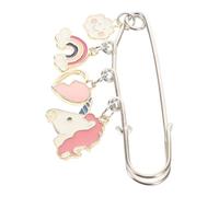 MAJORMENCH Cartoon Motiv Anstecknadel Brosche mit Herzanhänger aus Legierung Versilberte Rucksack Anstecker und Kleidungsclip für Frauen