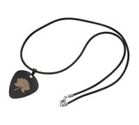 MAJORMENCH Gitarren-pick-halskette Pendants Aus Titanstahl Mit Lotus-design Einzigartiger Schmuck Für Musikliebhaber Stilvolle Rock Und Punk-accessoires