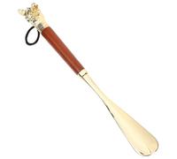 MAJORMENCH Metall Schuhanzieher mit Langem Griff Tragbarer Travel Schuhlöffel mit Dekorativem Hundekopf Stabiler Schuhanzieher für Bequemes Anziehen Perfektes Geschenk für Senioren und