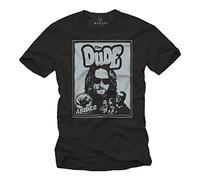 MAKAYA Big Lebowski T-Shirt für Herren The Dude Schwarz XXL