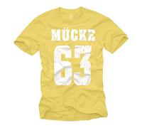 MAKAYA Coole Spencer T-Shirts Gelb Mücke 63 T-Shirt Größe XXXXXL