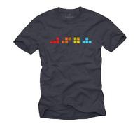 MAKAYA Gamer T-Shirt für Männer mit Gaming Motiv Nerd Geschenke für Computer Spieler Herren Jungs Jungen Blaugrau M