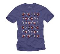 MAKAYA Herren T-Shirt - Dark Serie Netflix - Tapete Kinderzimmer Fuchs Hase Igel Blau XXXL
