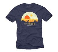MAKAYA Herren T-Shirt mit Aufdruck Kurzarm Rundhals- Ausschnitt - Motiv Mos Eisley Tatooine
