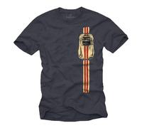 MAKAYA Herren T-Shirt Motorsport Rennwagen - Auto Tuning Geschenke für Männer Cabrio Sportwagen Modellauto Jungs Blaugrau S