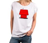 MAKAYA Print Shirt Damen Große Größen Sommer Top Vintage Oversize Tunika Frauen Mädchen Funshirt Funny Weiß L