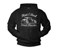 MAKAYA Rockabilly Kapuzenpulli HOT Rod schwarz XL