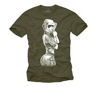 MAKAYA Strom Trooper Star - Tattoo T-Shirt Herren - Ink Wars Grün XL