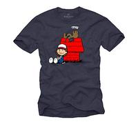 MAKAYA T-Shirt Herren - Dustin Demodog Nougat Things - Blau Jungs/Jungen/Kinder/Teenater/Stranger Größe XL