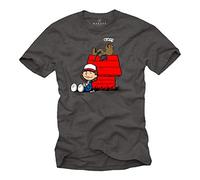 MAKAYA T-Shirt Herren - Dustin Demodog Nougat Things - Grau Jungs/Jungen/Kinder/Teenater/Stranger Größe XL