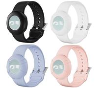 MAKCPOIMER Prinzessinnen-Medaillon-Sportband, Zubehör, 3/4er-Pack, Silikon-Armband für Karneval, Ozean-Medaillon, passend für Damen und Herren, 4P-Schwarz + Weiß + Blau + Rosa, S-M, Modern