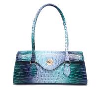 Makcr Joacbv Mini-Handtasche mit Krokodilmuster, Retro-Kette, Crossbody-Tasche, Farbverlauf, Abendtasche für Damen, Farbe: Blau und Blau, 11.9