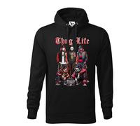 Makdi Killers Thug Life Horror Friends Unisex Schwarz Kapuzenpullover Hoodie Size 3XL