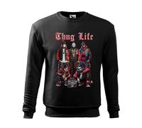 Makdi Killers Thug Life Horror Friends Unisex Schwarz Pullover Hoodie Size XL