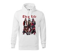 Makdi Killers Thug Life Horror Friends Unisex Weiß Kapuzenpullover Hoodie Size XL