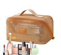 Make-up Reisetasche aus Netz - Netz-Aufbewahrungsbeutel mit Henkel,Reise-Kulturbeutel - Für Frauen, täglicher Bedarf auf Reisen und im Urlaub, Kosmetik, Toilettenartikel, Hautpflege, Lippenstift