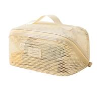 Make-up-Tasche aus Mesh - Netz-Aufbewahrungsbeutel mit Henkel - Reise-Kulturbeutel | Für Frauen, täglicher Bedarf auf Reisen und im Urlaub, Kosmetik, Toilettenartikel, Hautpflege, Lippenstift