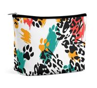 Make-up-Tasche mit abstrakten rosa Blumen, Mini-Kosmetiktasche für Damen, Münzgeldbörse, Lippenstift, Kosmetikzubehör, Organizer, kleine Reise-Set-Aufbewahrungstasche, A-7, 17.3 x 15 x 5.9 cm