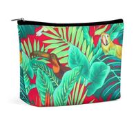 Make-up-Tasche mit grünen Blättern für Geldbörse, tragbare Mini-Kosmetiktasche für Damen, Münzgeldbörse, Lippenstift, Kosmetikzubehör, Organizer, kleine Reisetasche, Aufbewahrungstasche